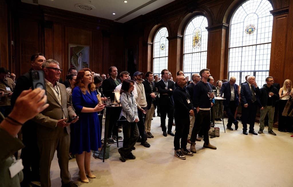 Wide view of the RICS Great Hall during the event